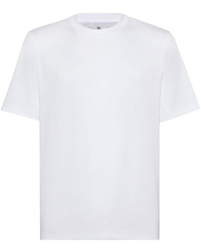 Brunello Cucinelli Camiseta con cuello redondo - Blanco