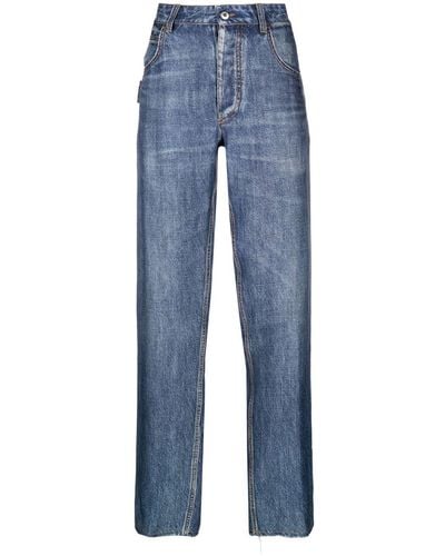 Bottega Veneta Gerade High-Rise-Jeans - Blau