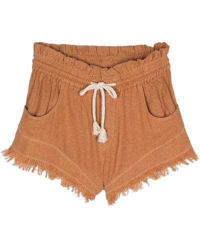Isabel Marant Talapiz silk shorts - Braun