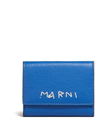 Marni Porte-clés à logo brodé - Bleu