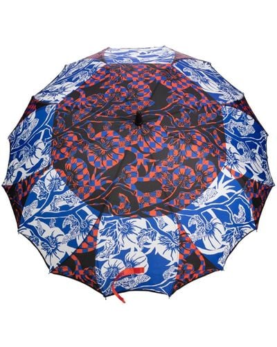 Henrik Vibskov Greenhouse Regenschirm mit Print - Blau