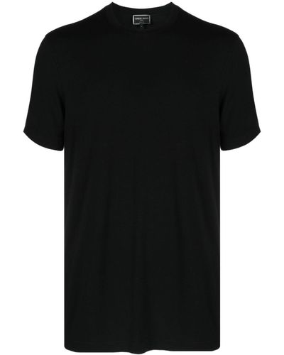 Giorgio Armani T-Shirt mit Rundhalsausschnitt - Schwarz