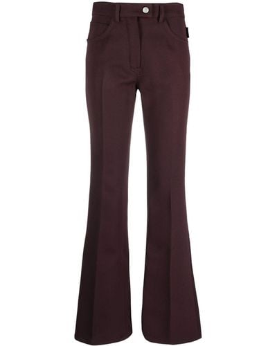 Courreges 70's Bootcut-leg Trousers - Paars