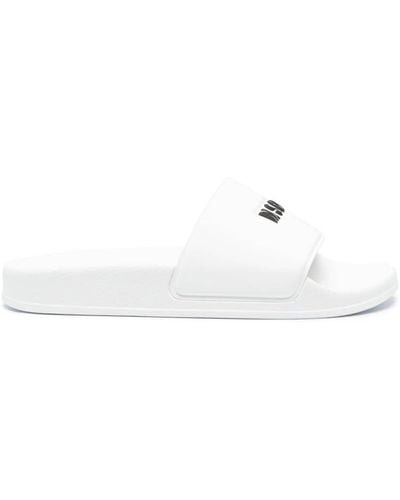 MSGM Slippers Met Logo-reliëf - Wit