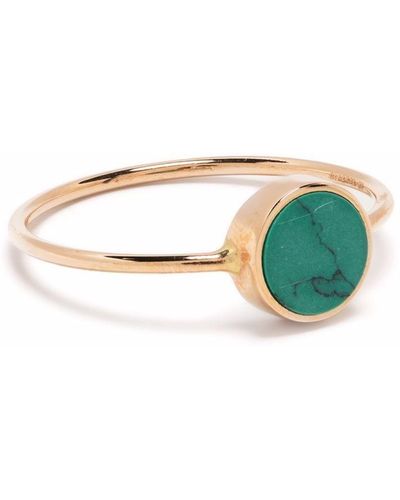Ginette NY 18kt Yellow Gold Mini Ever Turquoise Ring - Metallic
