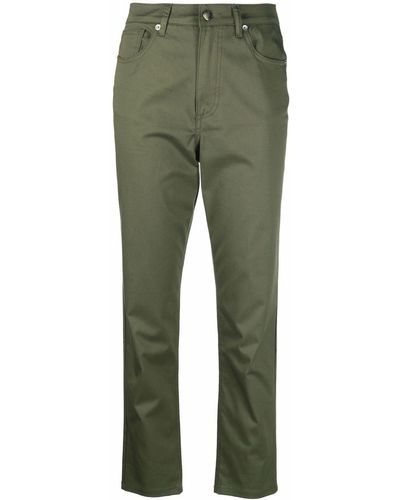 Societe Anonyme Cropped Slim-cut Trousers - Green