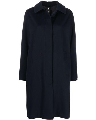 Mackintosh Jean Storm System Wool Coat - Blue