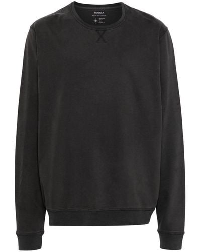 Ecoalf Slogan-print Crew-neck Sweatshirt - Black