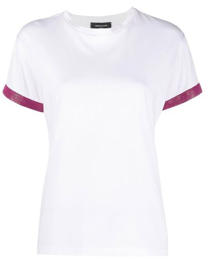 Fabiana Filippi Bead-embellished Cotton T-shirt - White