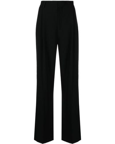 Filippa K Straight-leg Pleated Pants - Black