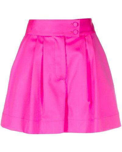 Styland Pressed-crease Wool-blend Shorts - Pink