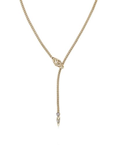 John Hardy Collar Naga Lariat en oro amarillo de 14 ct con diamantes - Metálico