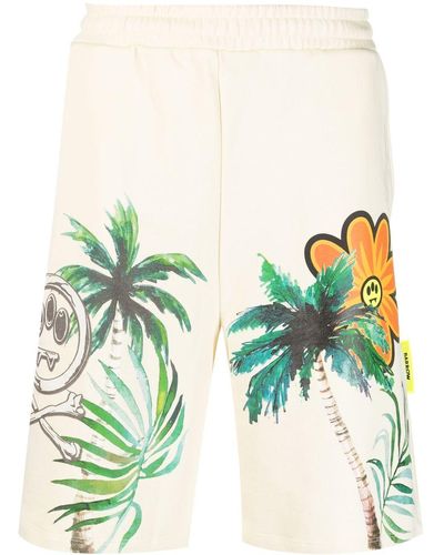 Barrow Palm Tree-print Cotton Shorts - Green