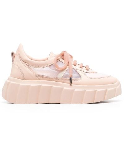 Agl Attilio Giusti Leombruni Blondie Grid Platform Sneakers - Pink