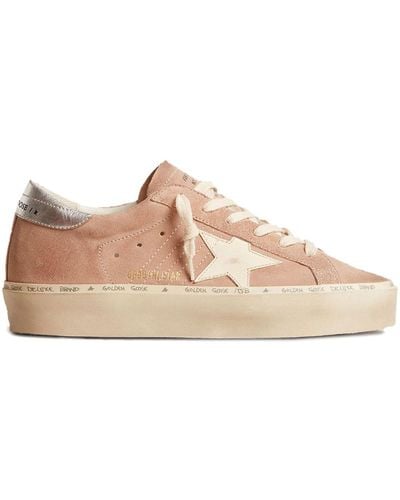 Golden Goose Hi-Star Flatform-Sneakers mit Stern-Patch - Braun