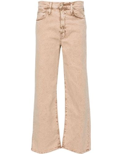 Mother The Dodger Mid-rise Straight-leg Jeans - Natural
