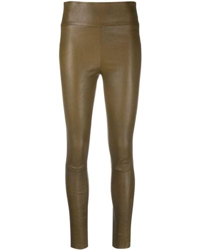 SPRWMN High-waisted Leather leggings - Green