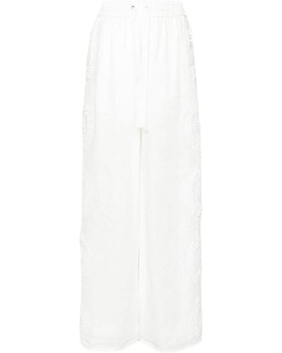 Zimmermann Halliday Wide-leg Trousers - White