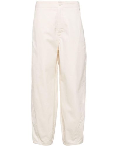 Yves Salomon High-waist Tapered Trousers - White