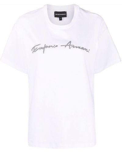 Emporio Armani Logo-print Short-sleeved T-shirt - White