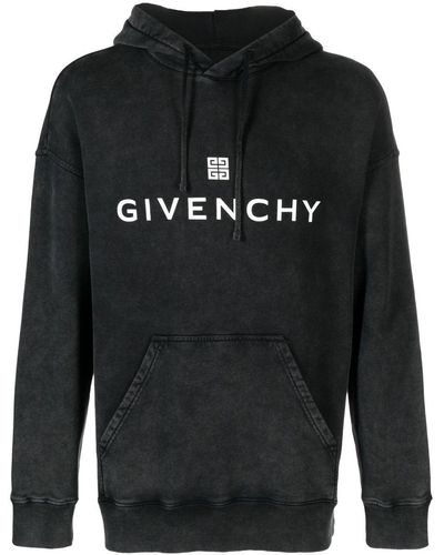 Givenchy Sudadera con capucha y logo - Negro