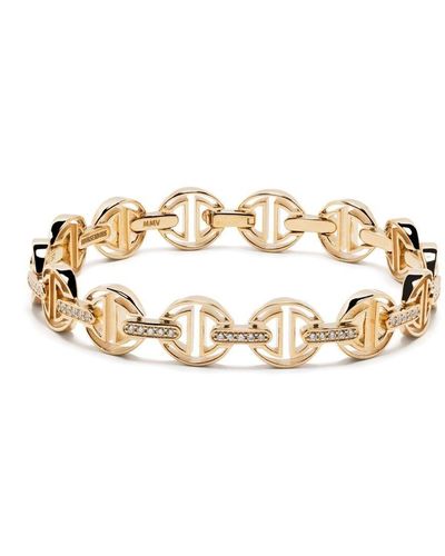 Hoorsenbuhs 18kt Yellow Gold Tri-link Diamond Bracelet - Metallic