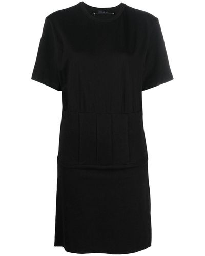 FEDERICA TOSI Fitted-waist Cotton Mini Dress - Black