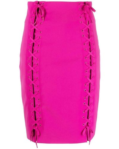 Moschino Tie-fastening Pencil Skirt - Pink