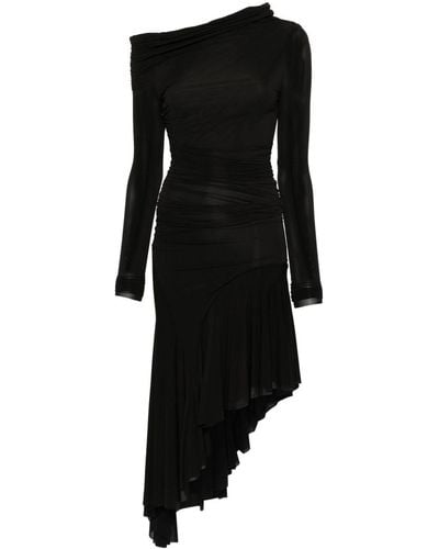 Philosophy Di Lorenzo Serafini Draped Asymmetric Dress - Black