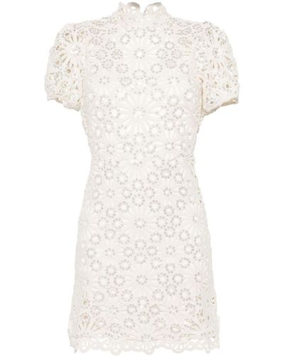 Maje Sequin-embellished Crochet Minidress - White