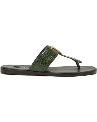 Tom Ford Brighton Leather Sandals - Green
