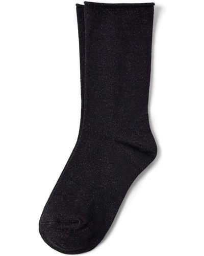 Brunello Cucinelli Metallic-thread Cashmere Silk-blend Socks - Black