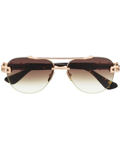 Dita Eyewear Grand-evo Two Pilot-frame Sunglasses - Brown