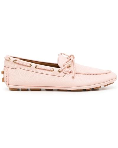 Bally Leather Boat Loafers - Pink