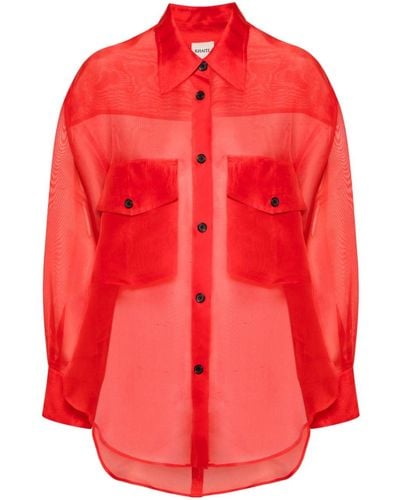 Khaite Mahmet Silk Shirt - Red