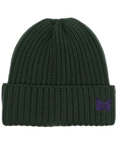 Needles Logo-embroidered Wool Beanie - Green
