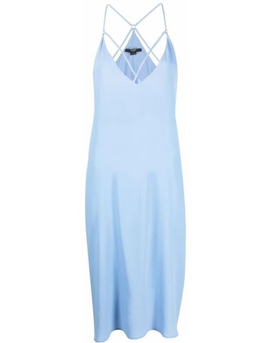 Seventy Strap-detail Midi Dress - Blue