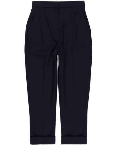 Alexander McQueen Carrot Cropped Trousers - Blue