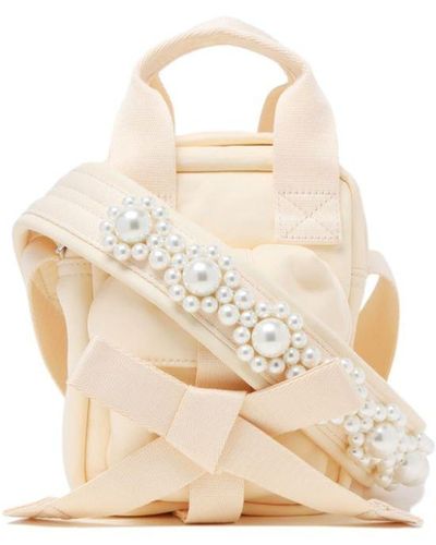 Simone Rocha Embellished Bow Crossbody Bag - White