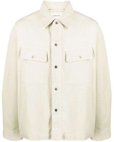 Lemaire Flap-pockets Cotton Shirt - Natural