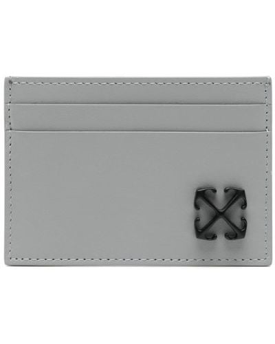 Off-White c/o Virgil Abloh Arrows Leather Cardholder - Gray