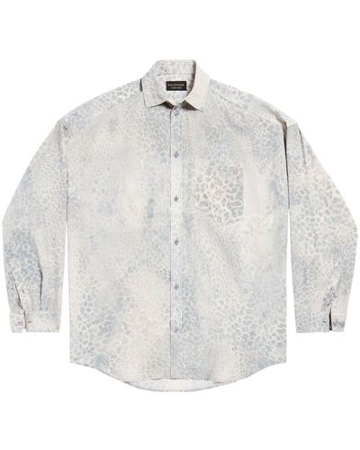 Balenciaga T-shirt oversize Leo - Blanc