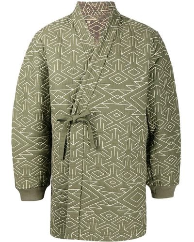 Maharishi Veste matelassée à design réversible - Vert