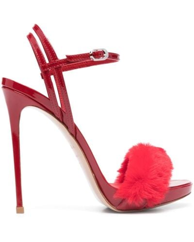 Le Silla Sandalen aus Lackleder 130mm - Rot