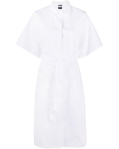 Aspesi Hemdkleid mit kurzen Ärmeln - Weiß