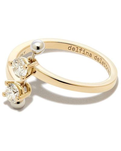 Delfina Delettrez 18kt Yellow Gold Two In One Diamond Ring - Metallic