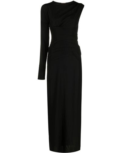 N°21 Single-sleeve Design Gown - Black
