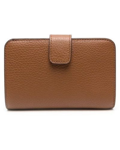 Furla Pebbled Leather Wallet - Brown