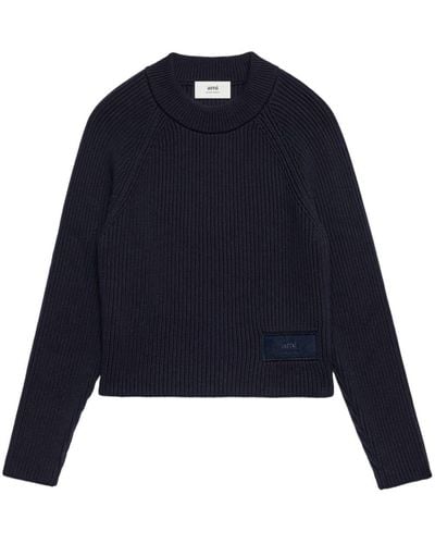 Ami Paris Ami De Coeur Sweater - Blue