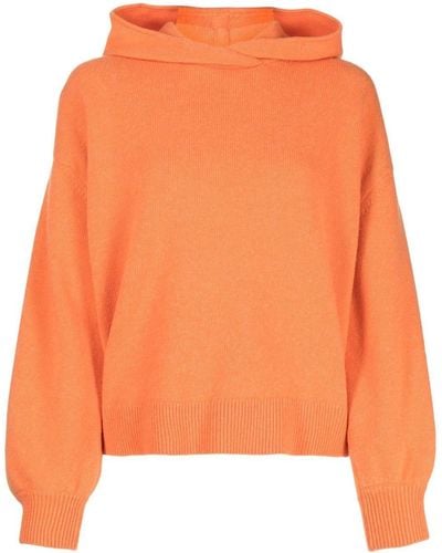 Pringle of Scotland Wool-cashmere Hooded Sweater - Orange